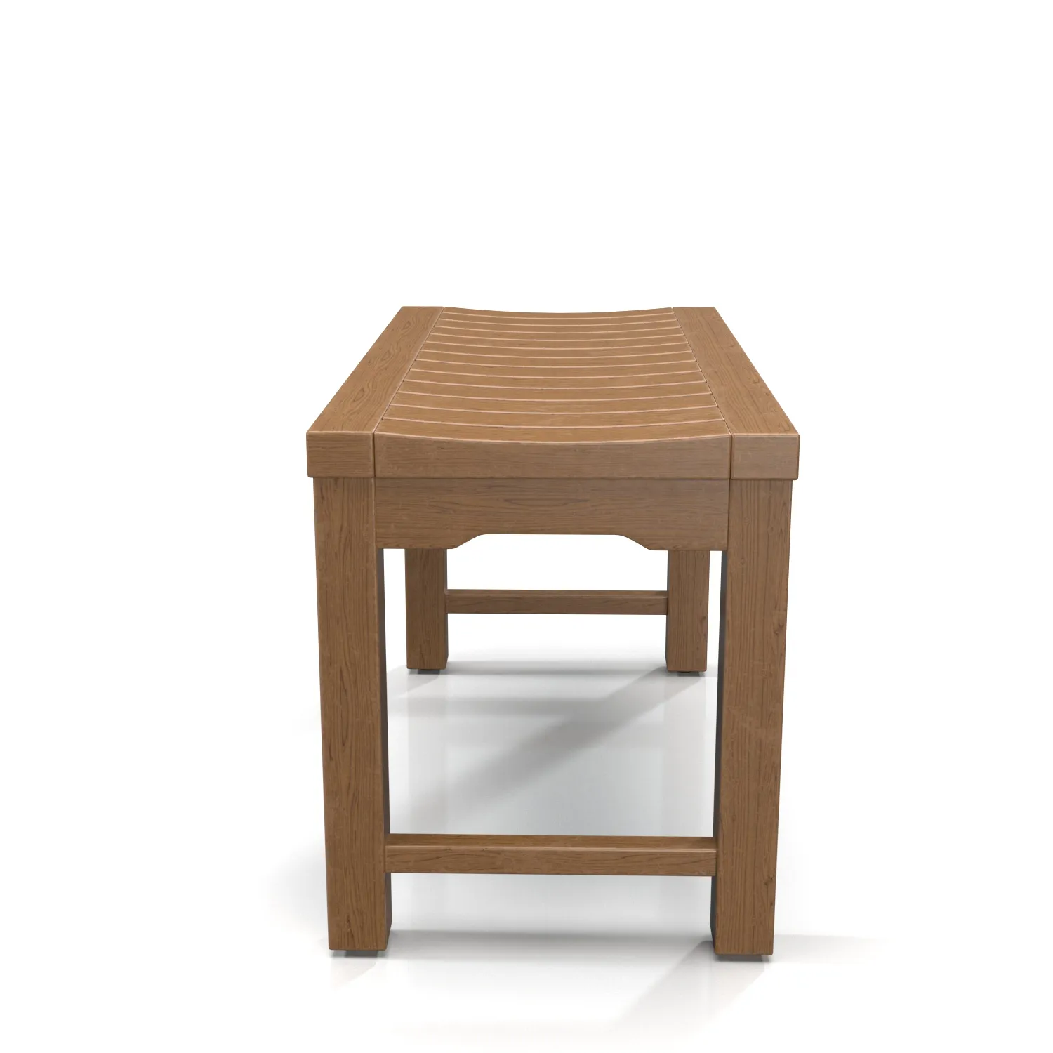 Teak Backless Bench Rosemont PBR 3D Model_03
